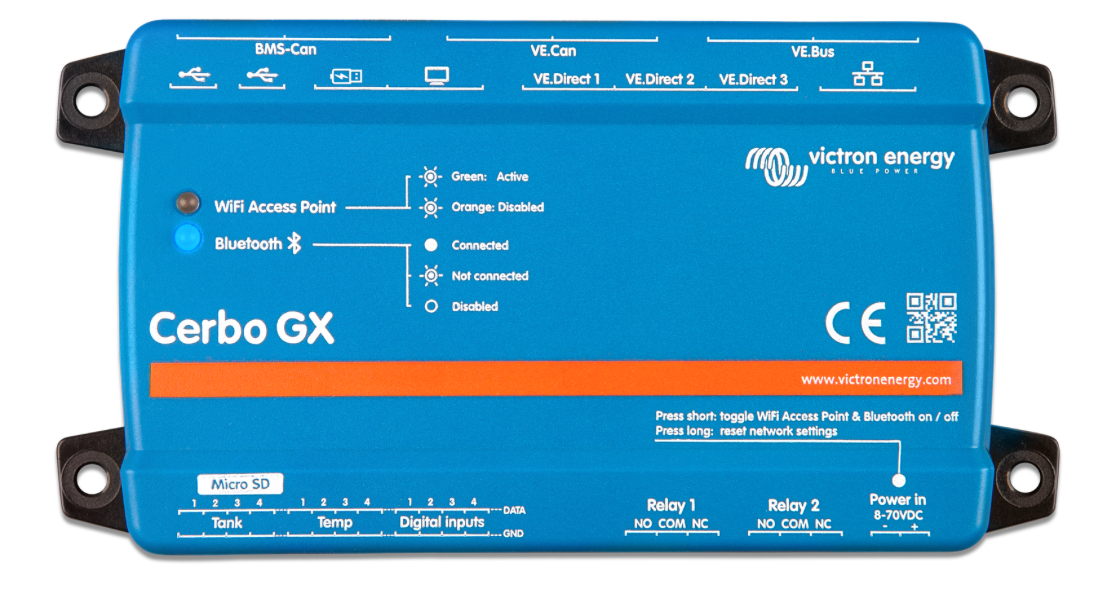 Centro de Comunicación Victron Cerbo GX MK2 – Monitoreo Avanzado para Sistemas Solares / Compatible con VictronConnect y VRM