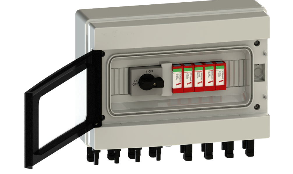 Caja Combinadora Solar CCM-3-3-20/1000TLS | 3 cadenas • 20 A • 1000 VDC • Supresor