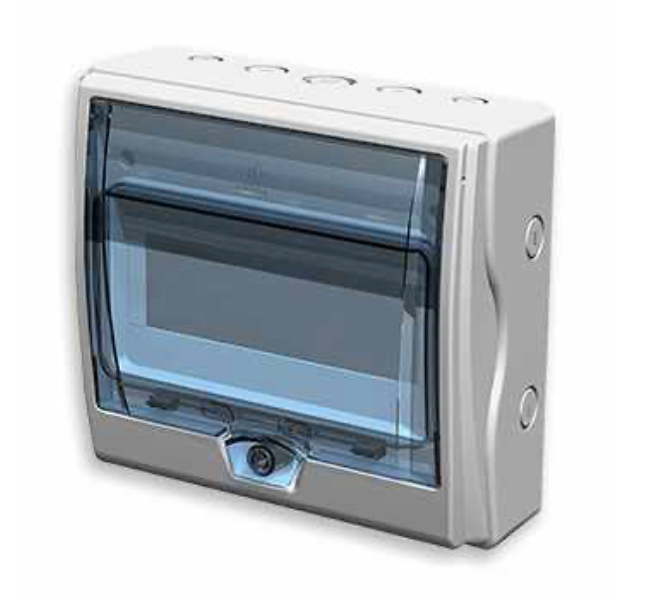 Caja Estanca de Protección IP65 OMN-CAJA-IP65-8 | Envolvente 8 Módulos para Breakers y Protecciones Solares DC