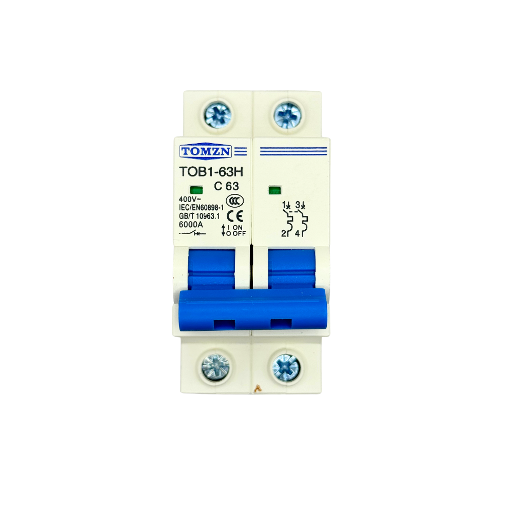 Interruptor Termomagnetico Ac Riel DIN 2 Polos