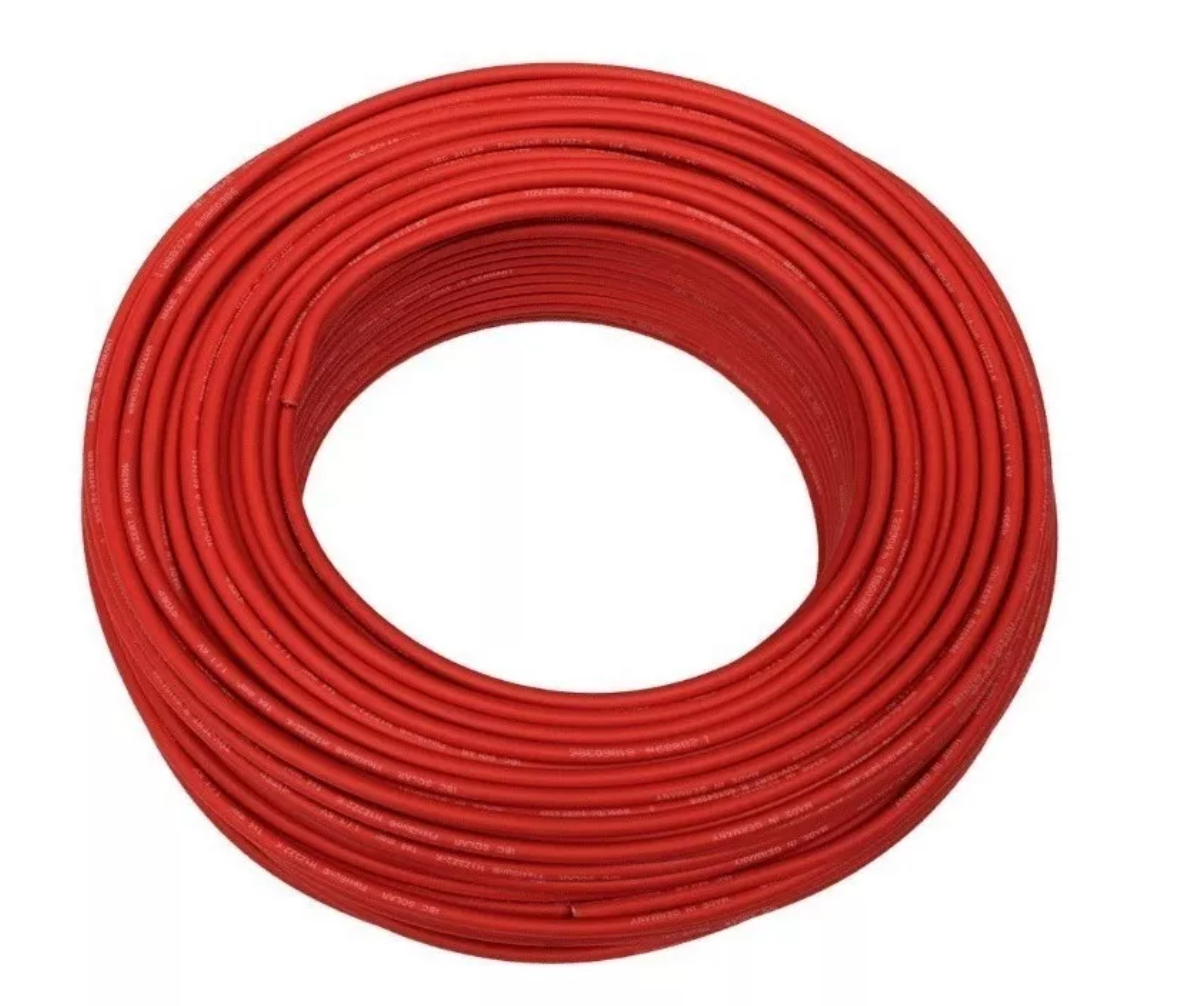 Cable Fotovoltaico Calibre 12 Negro O Rojo 50 Metros