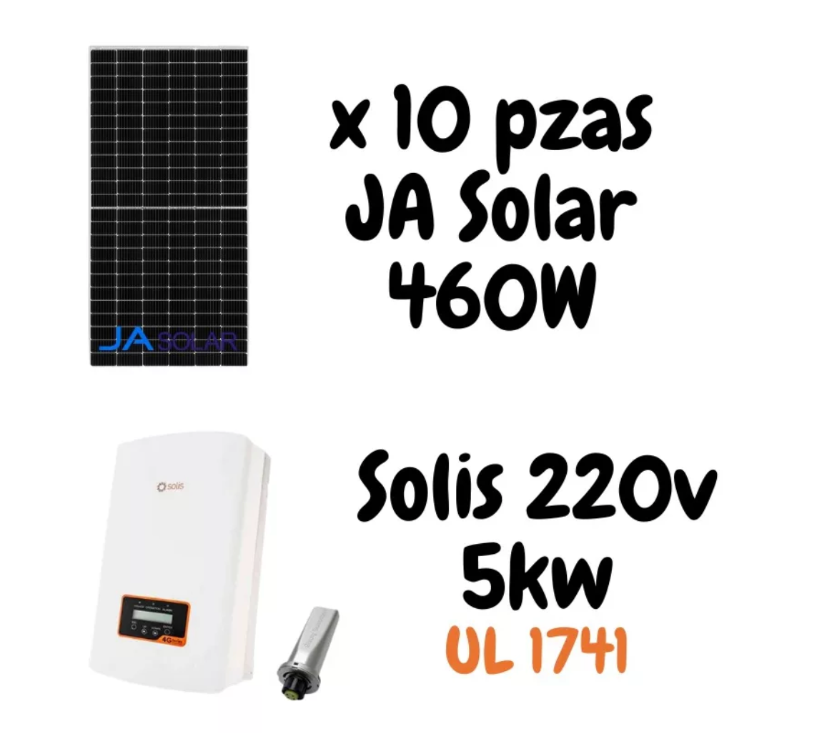 Kit 10 Paneles Solares + Inversor Solis Ahorra 1,200kwh