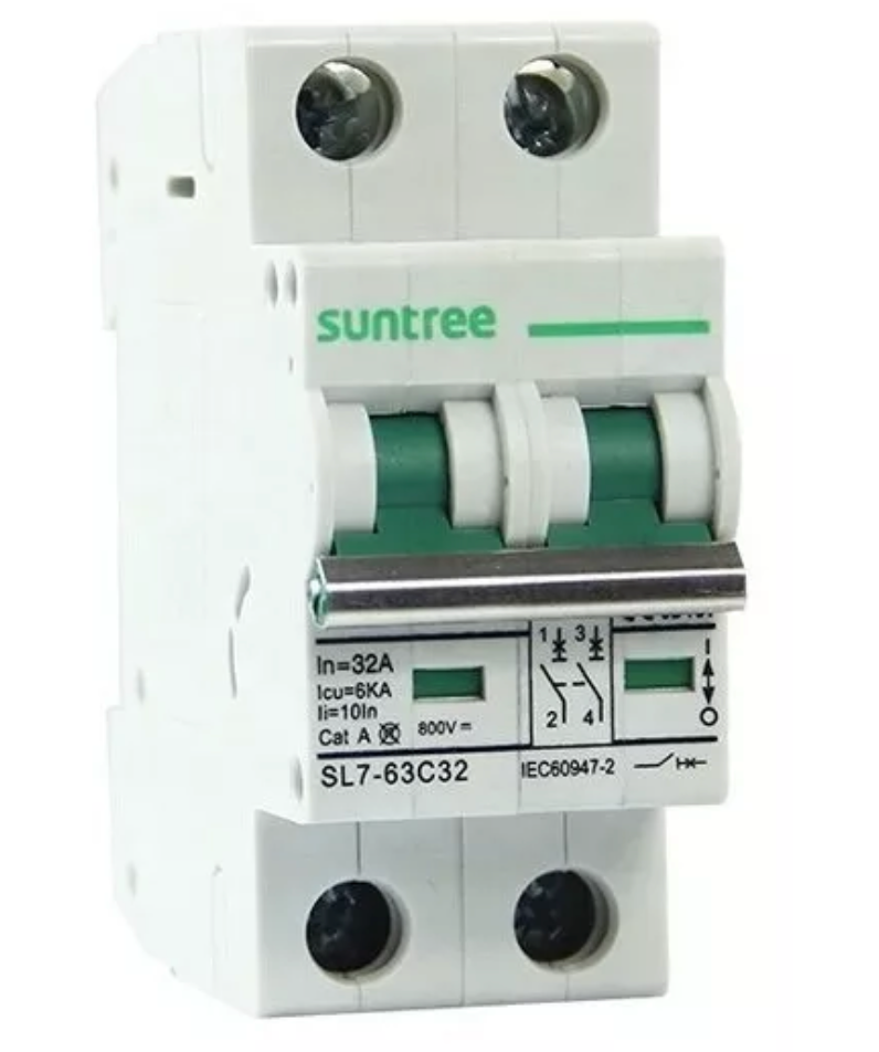 Interruptor Termomagnético Corriente Directa 550v 20a Solar