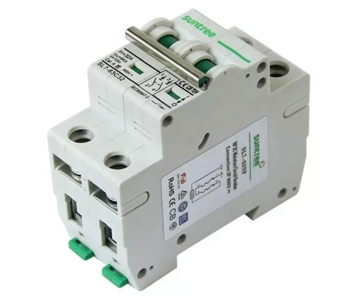 Interruptor Termomagnético Corriente Directa 550v 20a Solar