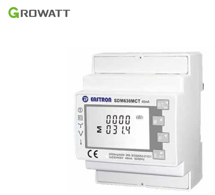 Growatt TPM-E Smart Meter Clase 1 – Precisión y Monitoreo Modbus RTU