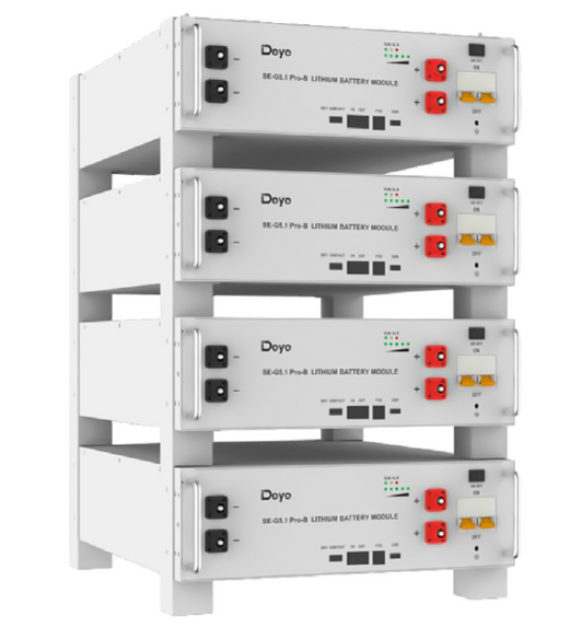 Bateria de Litio Deye de 51.2V, 100AH y 5.12kWh, 6,000 ciclos de descarga, 10 años de garantia