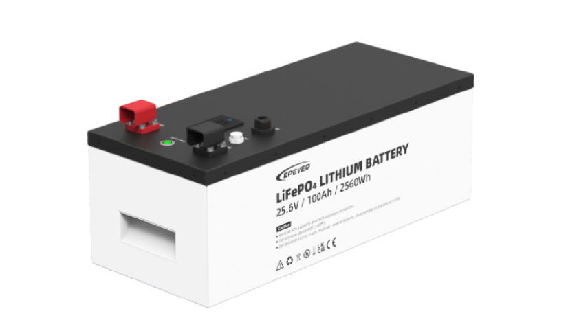 Batería de litio ferro fosfato de 2.56 kWh. Segura, eficiente y modular, ideal para sistemas solares residenciales y comerciales.