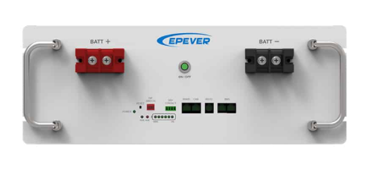 Bateria de Litio LFP EP SOLAR de 51.2V, 100AH y 5.12kWh, 5,000 Ciclos de descarga, compatible con inversor UP3000-HM8041