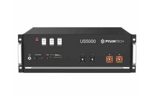 Batería solar Pylontech US5000 de 4.8 kWh con tecnología LiFePO4. Modular, segura y escalable para sistemas solares residenciales y comerciales.