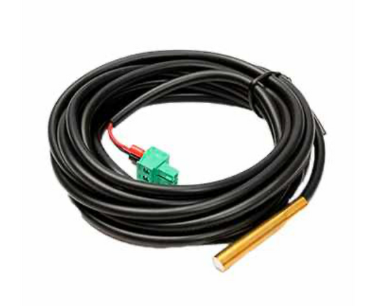 Sensor remoto de temperatura RTS300R para inversores y controladores solares. Protege y optimiza la carga de baterías.