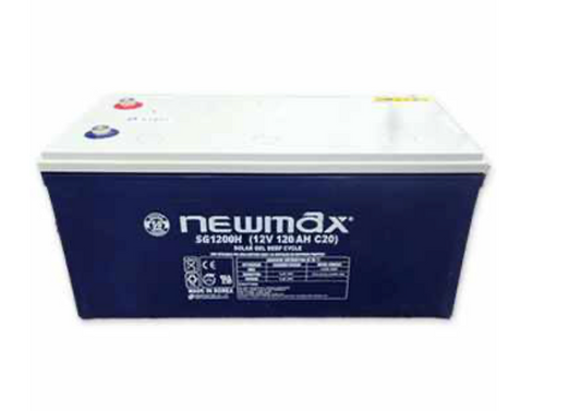 Batería Solar Gel Newmax SG1200H 12V 120Ah – Ciclo Profundo