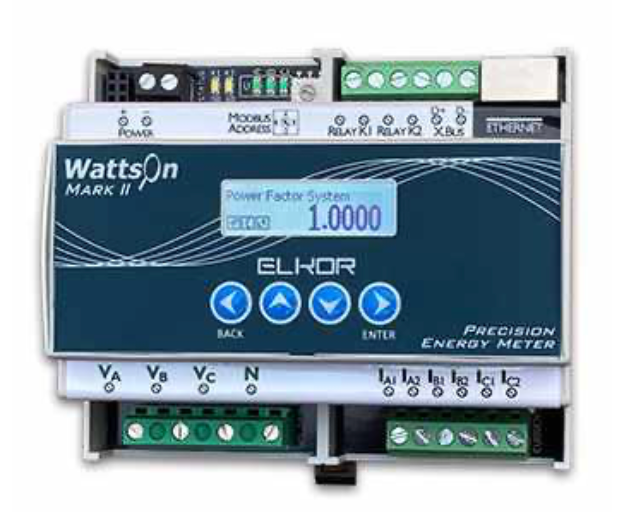 Medidor Elkor WattsOn Mark II W2-E4-mA-DL | Ethernet / WiFi + Display + Logging