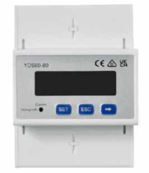 Medidor de Energía Inteligente Hoymiles HWI-SmartPS-80AI-T0 (DTSU666-HW) | Monitoreo Trifásico para Inversores Solares
