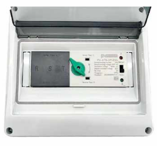 Conmutador Automático de Transferencia PV-ATS-3P-63A | ATS Trifásico 63 A para Sistemas Solares Híbridos