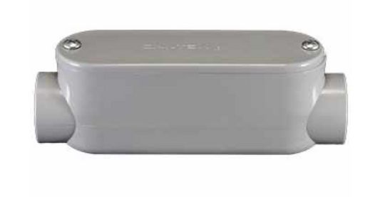 Conduleta de PVC Tipo C 1 ¼″ CNTX-C-SCH40-1 1/4 | Canalización Cédula 40 para Sistemas Solares