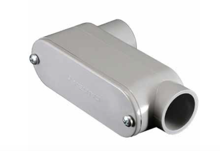 Conduleta PVC Tipo LR 1¼″ CNTX-LR-SCH40-1 1/4 | Cédula 40 para Canalización Eléctrica y Fotovoltaica