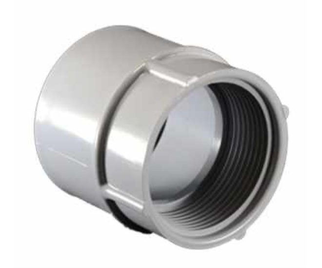 Terminal Hembra PVC Conduit 1 1/4” SCH 40 | CNTX-TERM-(F)-SCH40-1 1/4 | Accesorio eléctrico para instalación solar