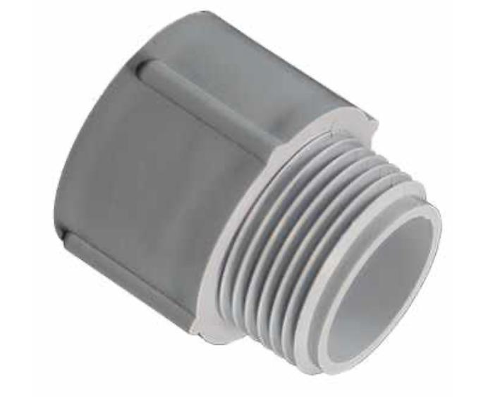 Terminal Macho PVC Conduit 2” SCH 40 | CNTX-TERM-SCH40-2 | Conector eléctrico para instalación solar