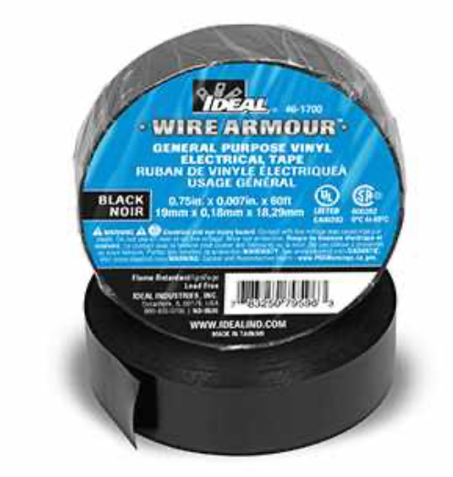 Cinta Aislante Negra 1” | IDE-CINTA-B-1 | Cinta eléctrica profesional para instalaciones solares